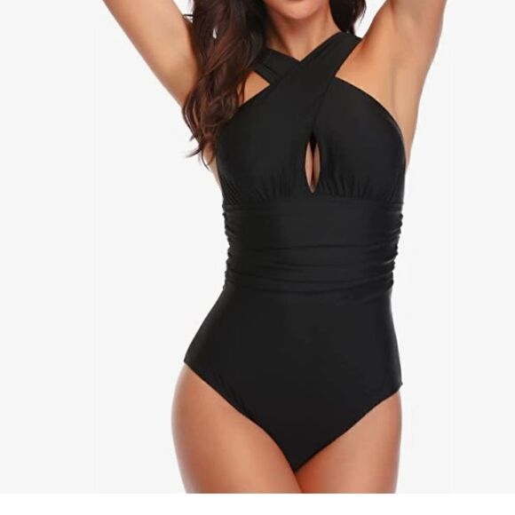 YOU DI AN
One Piece Swimsuit Tummy Control Bathing Suit  Crisscross - Picture 9 of 9